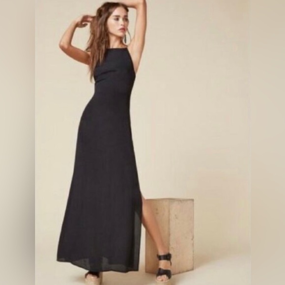 Reformation Dresses & Skirts - Reformation Cera Open Back Maxi dress in Black. Size 0